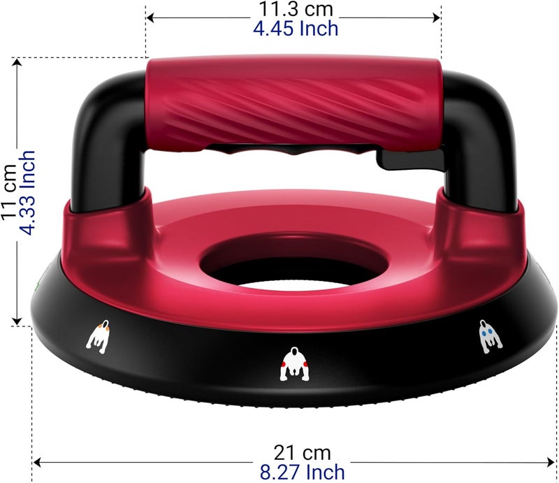 Readaeer Push Up Bars, Rotating Handle Design with Bearings for Smooth, Effortless for a Wider Range of Motion, Handle Rotation, Wide Grips with Non-Slip Rubber Pads for Comfort Exercise - Image 5